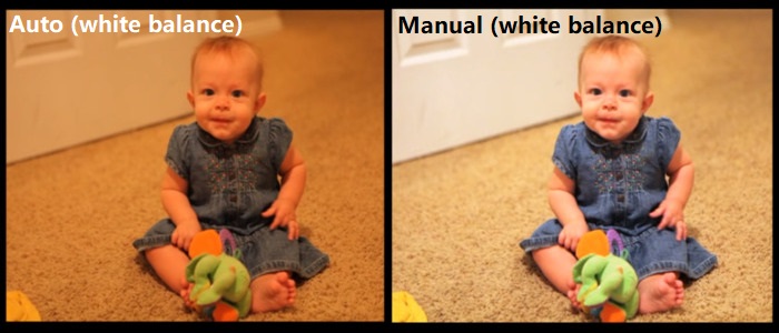 Change the white balance of your camera manually