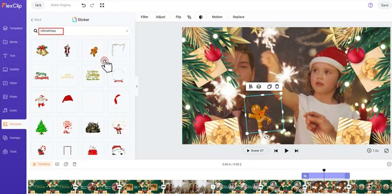 Add animated Christmas GIPHY stickers to jazz up Vlogmas