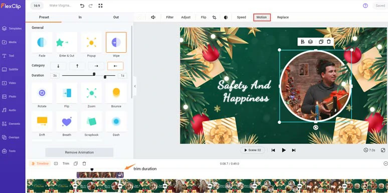 Easily animate elements in Vlogmas