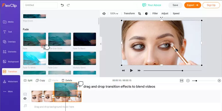 Add a transition to make zoom in/out effect smoother