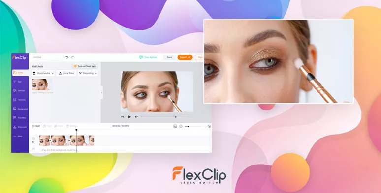Zoom in and zoom out on a video by FlexClip