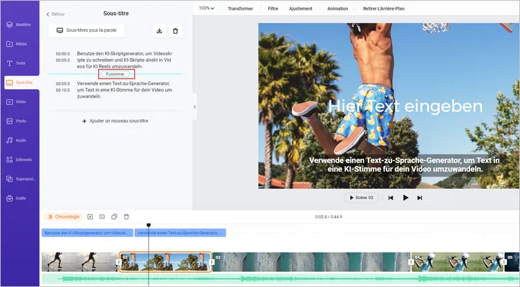 Divisez ou fusionnez facilement les sous-titres