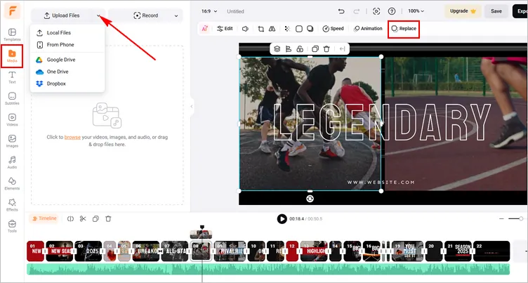Make a Hype Video with Templates - Add and Replace
