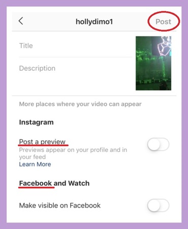  How to post a video to IGTV app