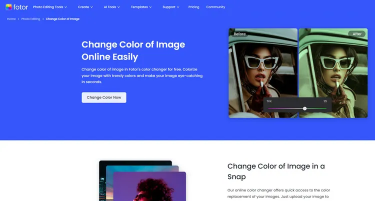 The Excellent Online Image Color Changer - Fotor