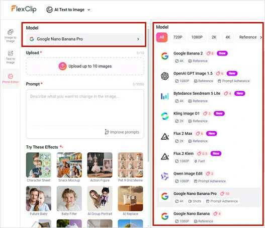 Select a Generation Model