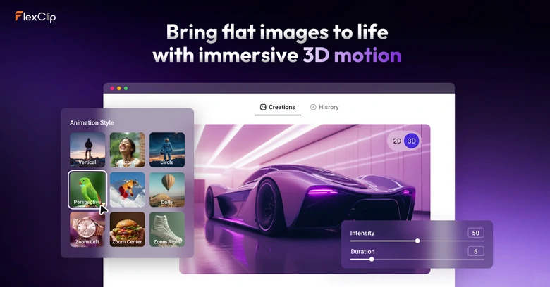 FlexClip Photo to 3D Animation Overview