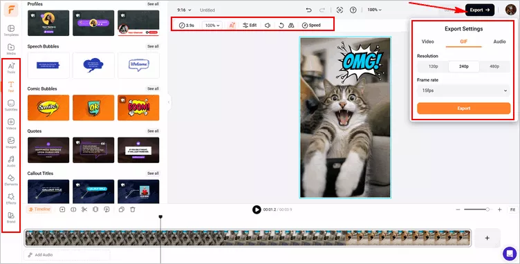Convert Your Image into Animated GIF with FlexClip - Edit & Download GIF