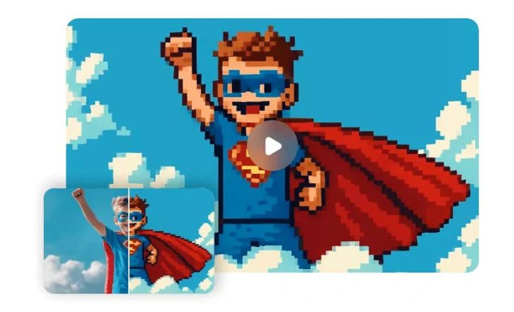 Play Fun with Generated Pixel Art in FlexClip
