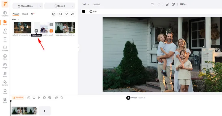 Put a Picture over a Video with FlexClip - Overlay Picture