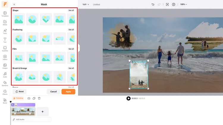 Put a Picture over a Picture with FlexClip - Crop