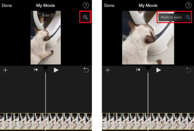 在iPhone上用iMovie更改影片畫布比例