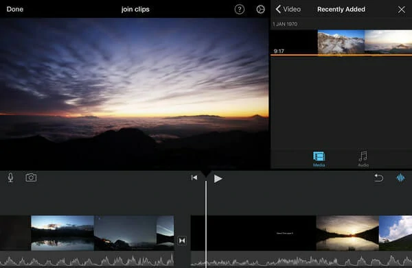 iMovie Join Clips: Load the Video to iMovie on iPad