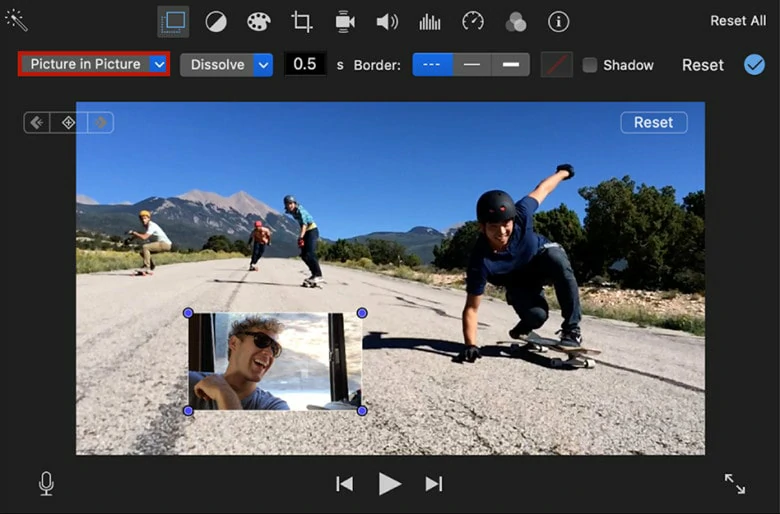 Merging Two Video Clip in iMovie with Picture-in-Picture Feature