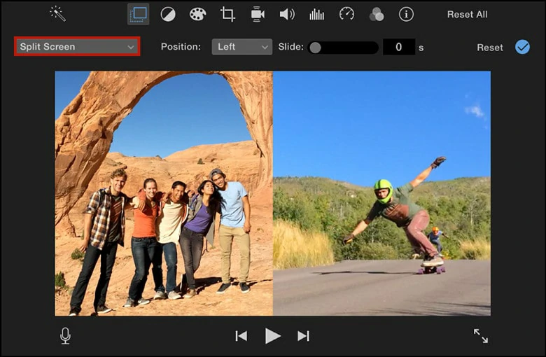 Merging Two Video Clip in iMovie with Split-Screen Feature