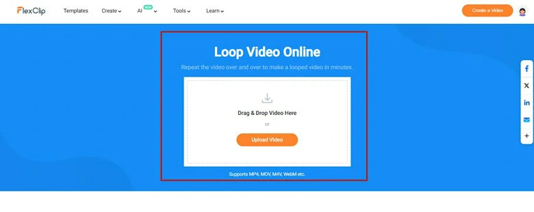 Use the Video Looper Tool in FlexClip