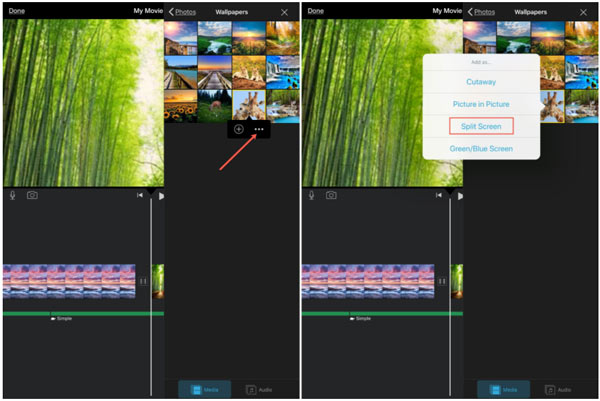 Split Screen to Side by Side Video in iMovie on iPhone