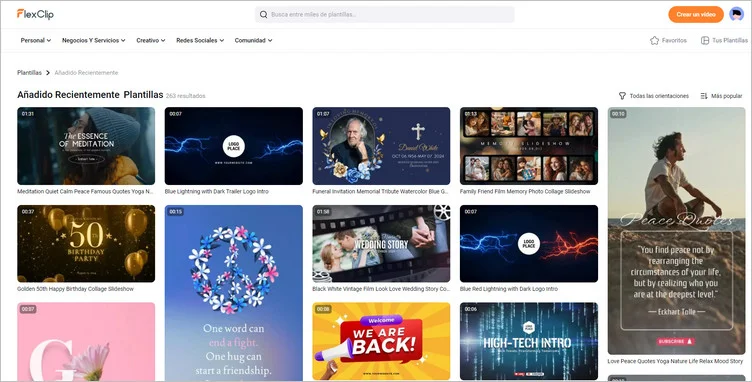 Explora la biblioteca de plantillas de FlexClip y encuentra tu favorita