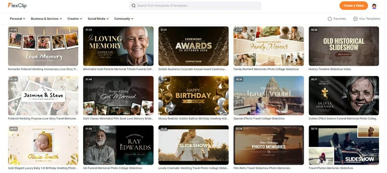 Browse FlexClip's Template Library and Find Your Favorite One