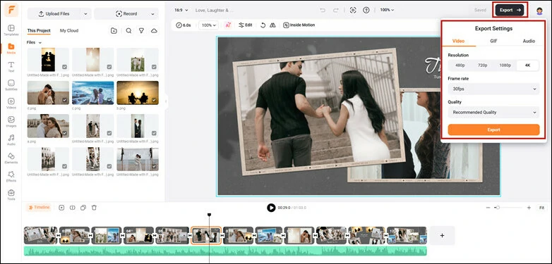 Download the Edited Slideshow and Share Across Social Media