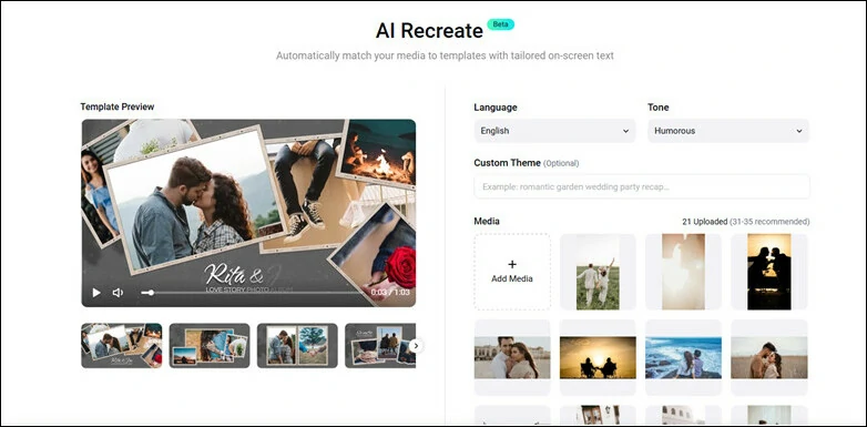 Upload Your Photos and Customize Setup to Guide AI Rebuild Your Slideshow