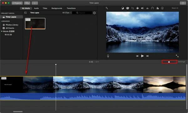 Open and Add Video to iMovie Timeline