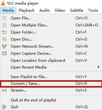 Change iMovie to MP4 in VLC: Choose Convert/Save... in VLC