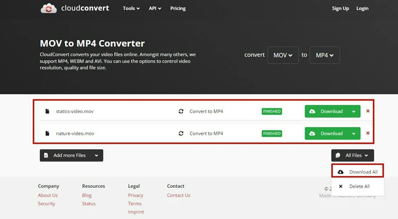 Download the Converted MP4 File to Computer