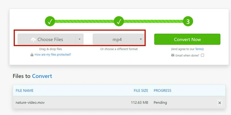 Set MP4 as the Output Format