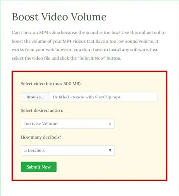 Make Settings for Video Volume Boosting