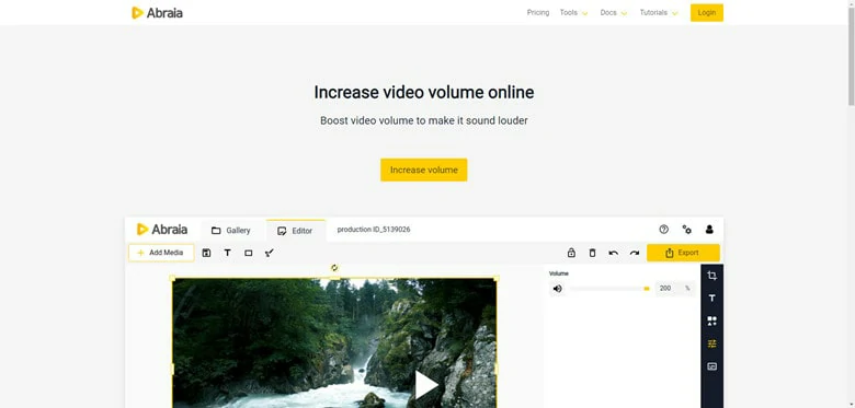 Video Volume Booster Online - Abraia