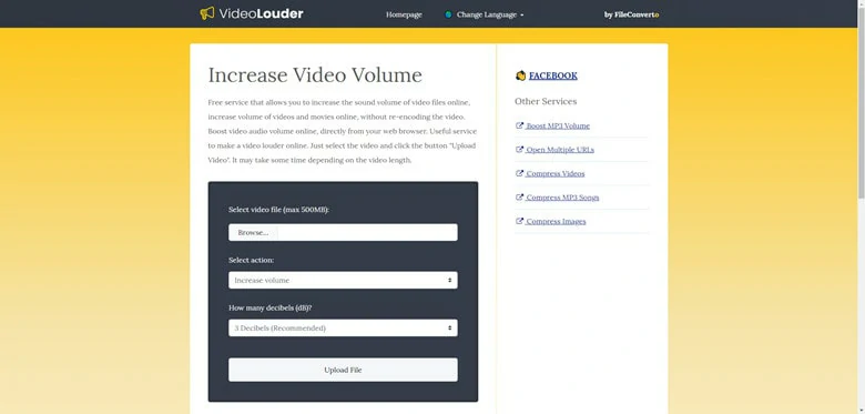 Video Volume Booster Online - VideoLouder