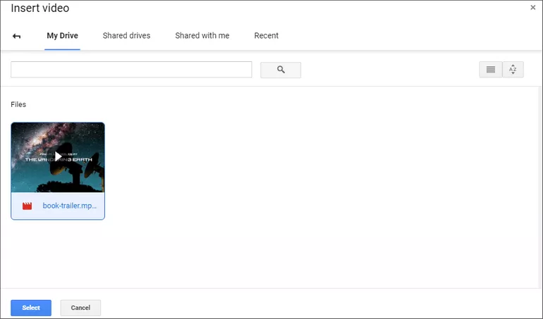 How to Embed a Non-YouTube Video in Google Slides - From Google Drive