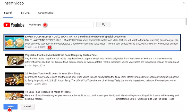 How to Embed a YouTube Video in Google Slides - From Search