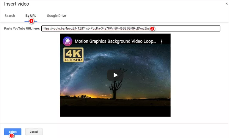 How to Embed a YouTube Video in Google Slides - From URL