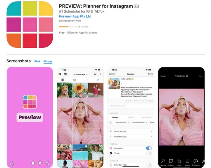 Preview Instagram Grid Maker App Overview