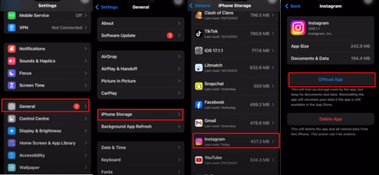 Offload Instagram App