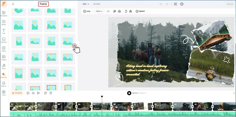 Use unique frames and crop masks to make photo and video collages in Instagram travel reels