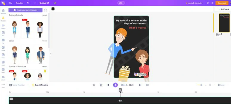 Create customized animated characters for your Instagram videos by Animaker