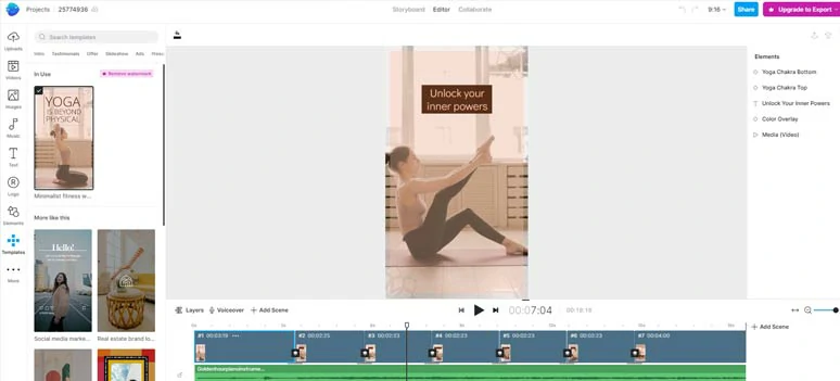Use premade templates to make Instagram videos with InVideo Instagram video editor online