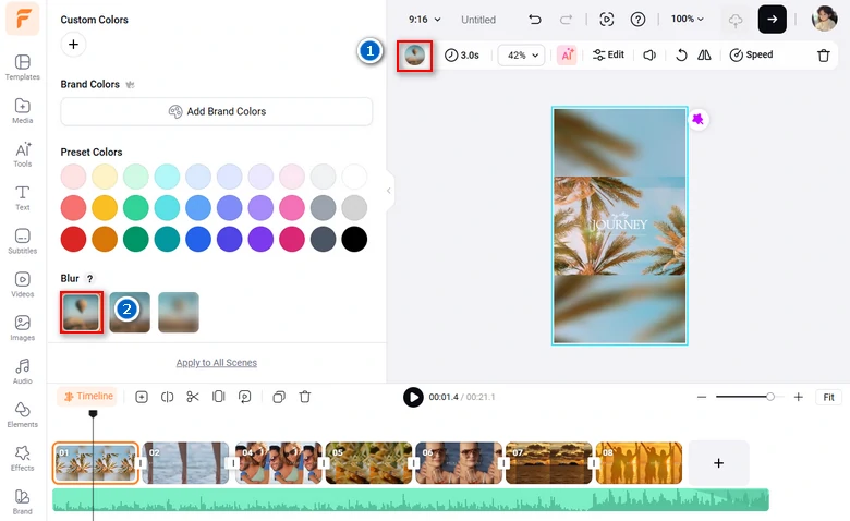 Apply Blurry Background