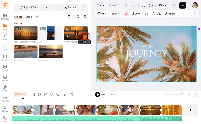Apply Video to the Timeline