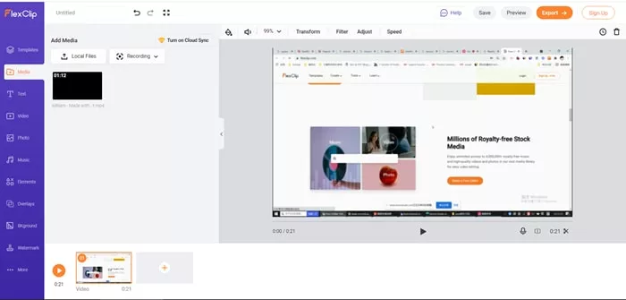 Upload Media Resources to FlexClip's Editor