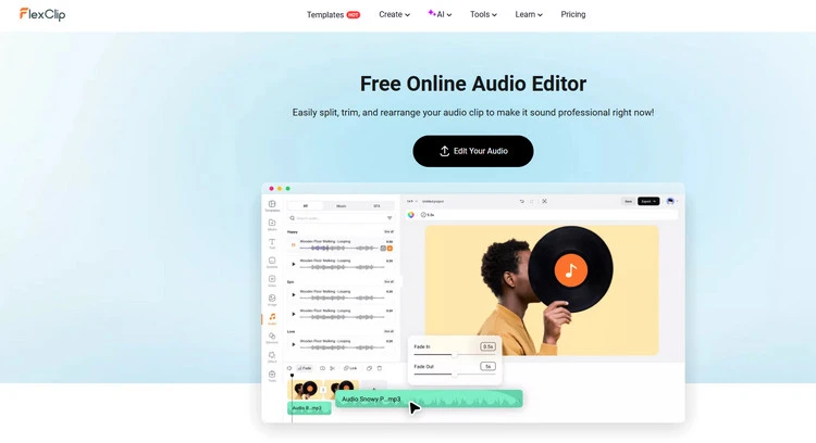 Audio Editing Feature - FlexClip
