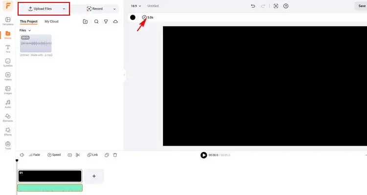 Upload Audio Materials - FlexClip