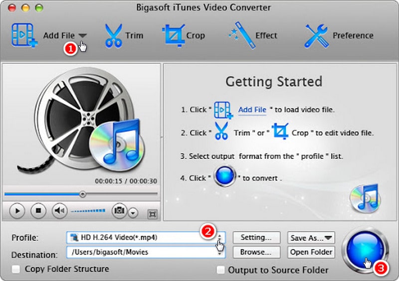 iPhone Video Converter for Computer: Bigasoft iTunes Video Converter