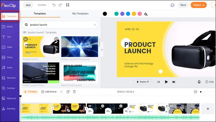 Make a Product Launch Video with Free Template - Pick a Template