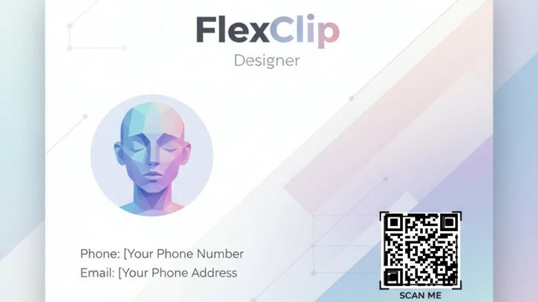 Create Digital Business Card with QR Code Using FlexClip