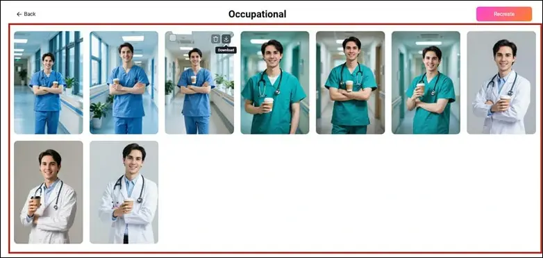 Download Generated LinkedIn Profile Picture