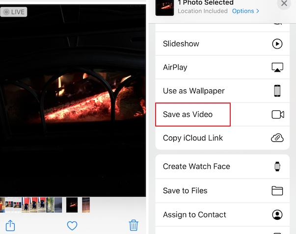 Save Live Photo as a Video